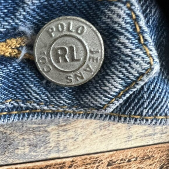 Vintage Polo Jeans Co. Ralph Lauren Denim Jacket 90s Y2K Black Label - Picture 4 of 8